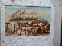 Sintra - historické centrum, dlaždice ve fasádě domu