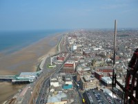 Blackpool tower - pohled na severní část města
