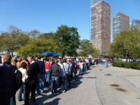 Battery park - fronta na trajekt