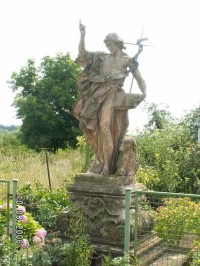 Moravičany - Mitrovice socha sv.Jana Křtitele