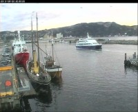 Trondheim přístav - foto z webkamery