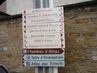 Rozcestník v Burgundsku