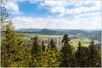 30-Výhled z Adršpašského hradu, Křížový vrch