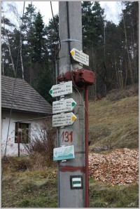 Turistické rozcestí Česká Čermná, hranice