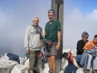 Autor (vlevo) s Julom na vrchole Weisshornu