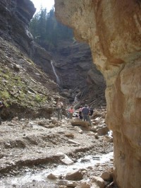 Vodopád v kaňone Bletterbachu