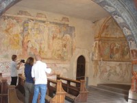 Fresky v kostele sv. Jakuba. Vpravo dole tzv. Beštiárium