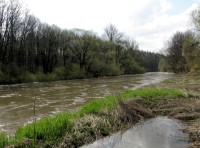 Řeka Opava-po dešti