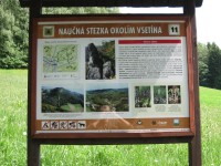 cedule u naučné stezky " okolím Vsetína"