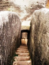 Dutý Kámen schodiště na plošinu