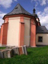 Nahořečice - kostel Sv.Václava a hřbitov