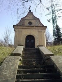 36.Pohled od schodů ke kapli v Želénkách