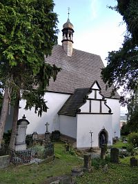 Starodávný kostelík sv. Anny ve městě Krupka (Teplicko)