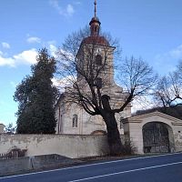 Zastíněný kostel sv. Kateřiny