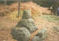 Křtící kámen nedaleko v lese....