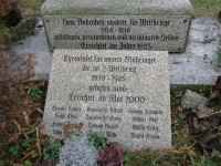 jména padlých obyvatel obce v druhé světové válce