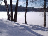 rybník Dolíška v zimě
