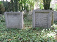 Kolín - židovský hřbitov - typově nejstarší náhrobky asi 1492