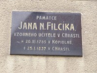 Chrast - Pamětní deska J. N. Filcíka