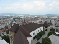 Pohled z věže Ljubljanského hradu