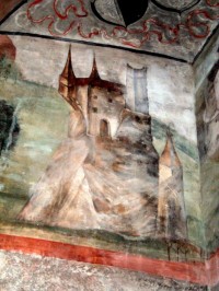 Freska hradu Houska
