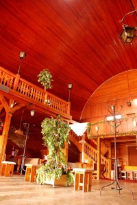 Interiér restaurace Obří sud