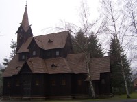 Bílá-dřevěný kostel sv. Bedřicha