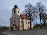 Pyšel-pozdně barokní kostel sv. Barbory z r. 1788