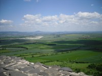 výhled z hradu do krajiny