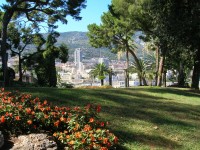 Monaco-pohled ze zahrady k městu