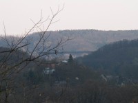 Pohled na starý i nový viadukt z vyhlídky u Ivančic