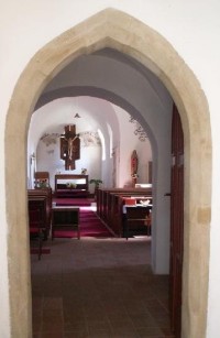 Kralický kostel: Interiér kostela v Kralicích nad Oslavou.