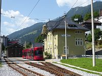 Fulpmes, konečná zastávka tramvaje STB z Innsbrucku