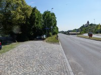 Praha, Zlíchov vjezd k přívozu a na cyklotrasu A1 