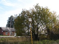 Svatoňovice (žst), pohled na rozcestník