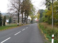 Dolní Guntramovice, silnice směrem na Horní Guntramovice