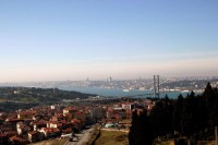 pohled na Bospor z asijské strany Istanbulu