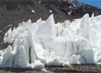 Basecamp Plaza de Mulas: Tající ledovec