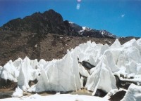 Basecamp Plaza de Mulas: Tající ledovec