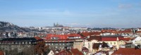 Pohled na Pražský hrad z Vyšehradu