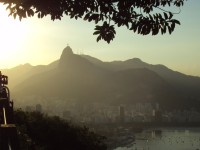 Corcovado a Kristus z mezistanice Pão de Açúcar