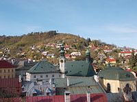 krásny výhľad na mesto Banská Štiavnica od Klopačky