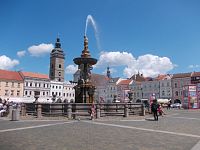 Samsonova fontána a Černá veža