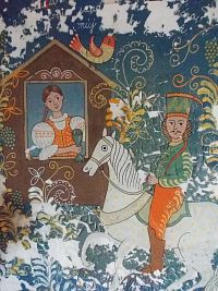 kresba na sklo jednej zo sestier Jozefa Krónera