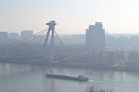 pohľad na Dunaj od reštaurácie
