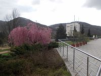 terasa hlavného liečebného domu a pohľad z nej