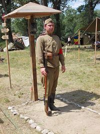 rumunský vojak na stráži