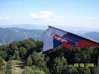 slovenská vlajka na vrchole