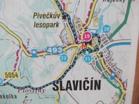 mapka mesta Slavičín z infopanelu