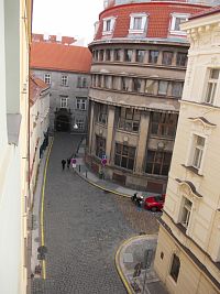 pohľad na spojnicu ulice Opatovická a Černá